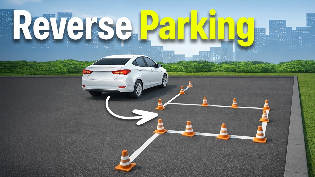 Reverse Car Parking With Cones (Step By Step)