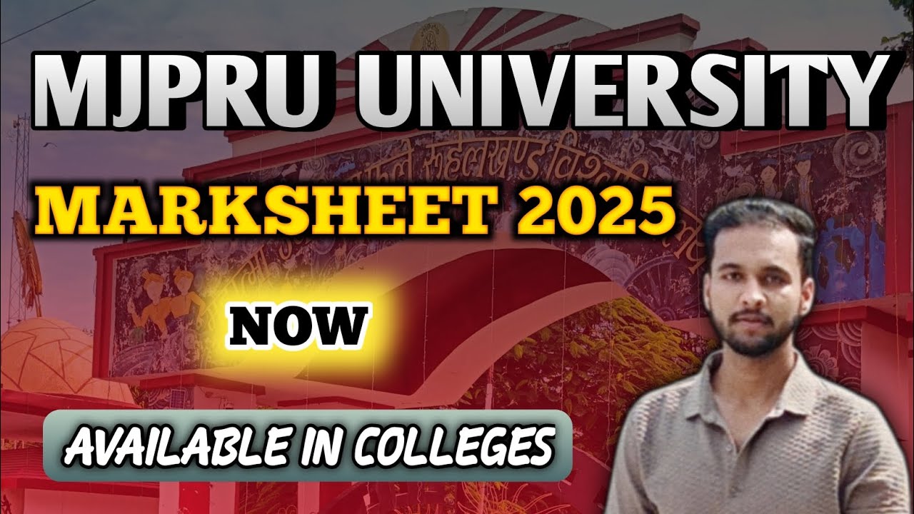 FINAL MARKSHEET Available NOW in Colleges!! MJPRU University Bareilly