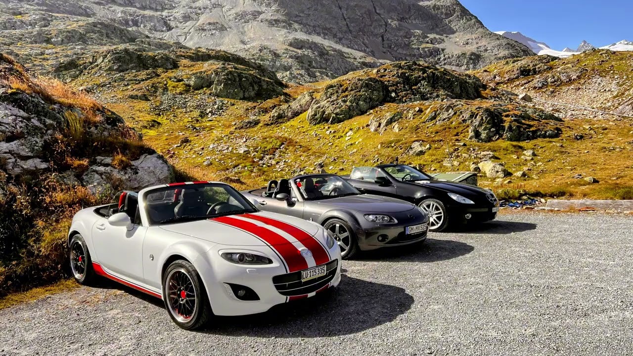 Roadster Mountain Trip Switzerland - Mercedes SLK 350 R171-Mazda MX-5