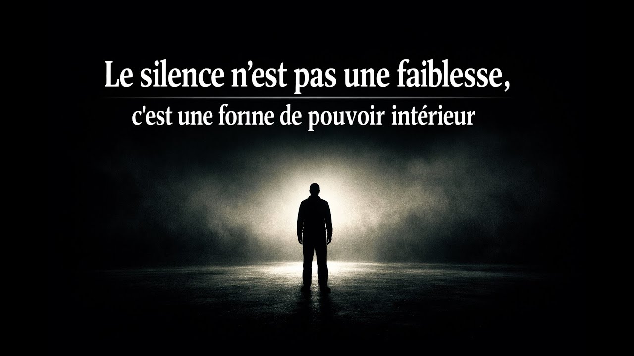 Le silence n’est pas une faiblesse, c’est une forme de pouvoir intérieurA