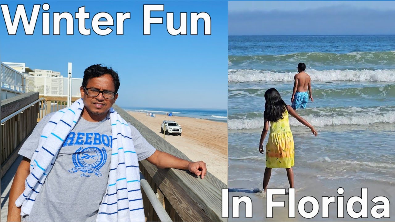 Blue winter|Florida beach|Daytona|ଶୀତରୁ ରକ୍ଷା ପାଇଁ କୁଆଡେ ଜିବ|