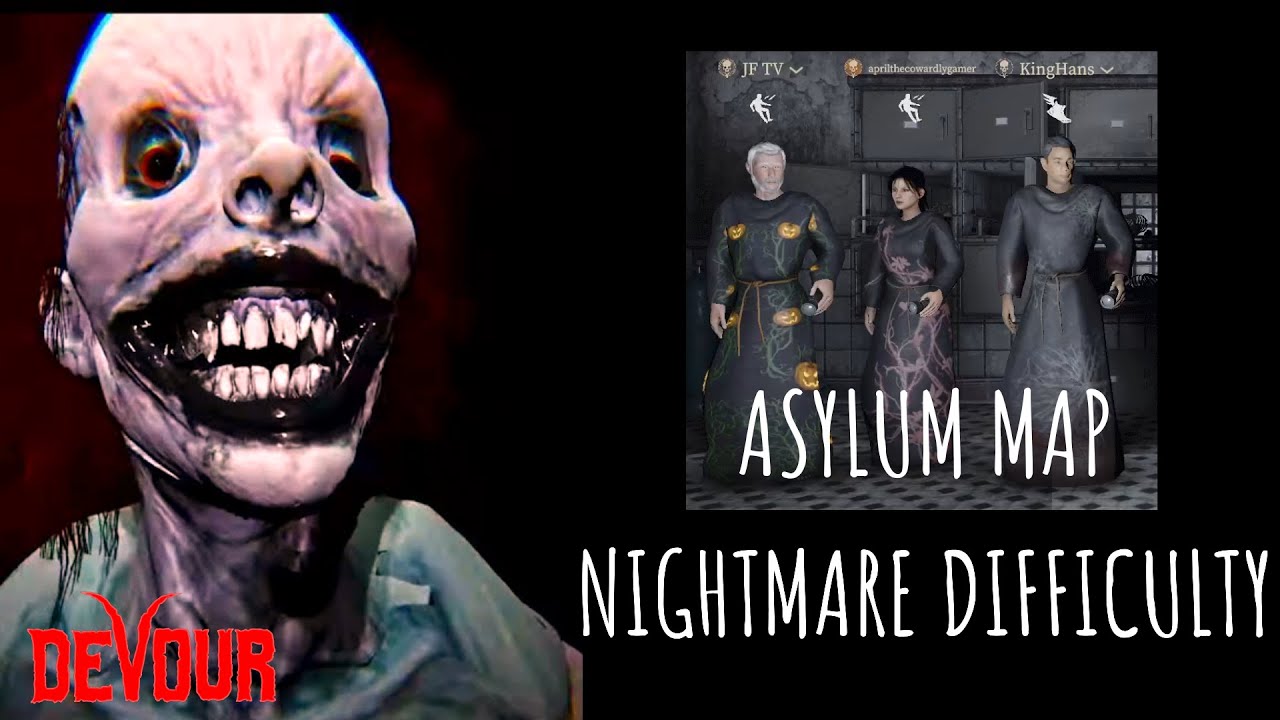 Devour Asylum Map Gameplay Nightmare Difficulty with Friends