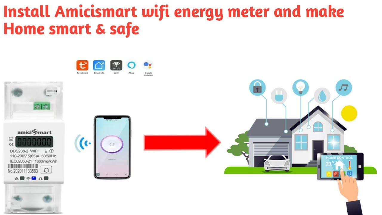 Amicismart wifi energy meter 65amp single phase - घर को smart बनाए