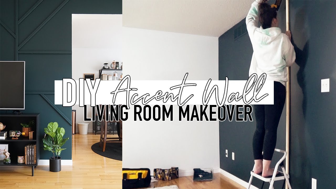 DIY $100 Geometric Accent Wall! || LIVING ROOM MAKEOVER
