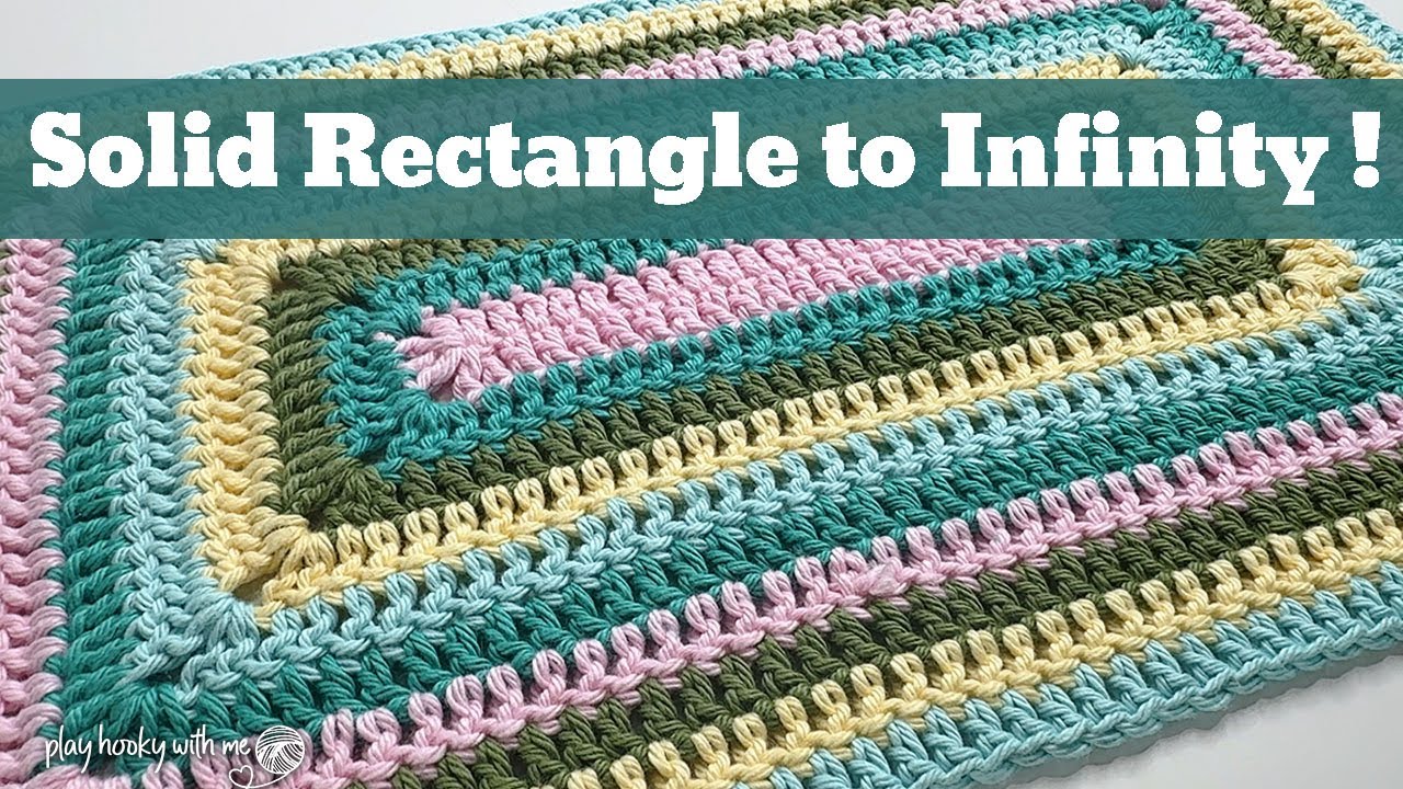 Easy Solid Granny Rectangle – Continuous Round, Endless Sizes! 🌟