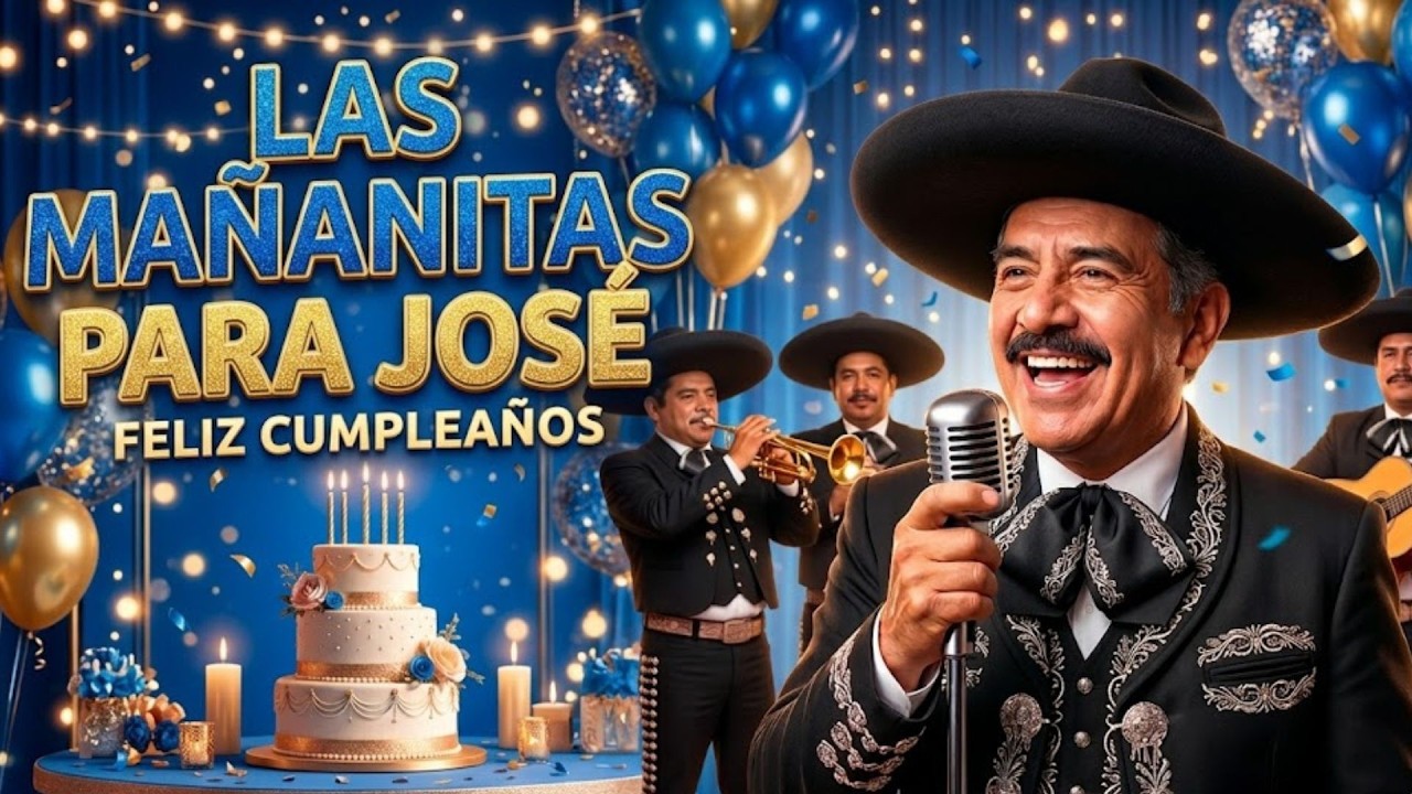 🎉 Las Mañanitas para José | Feliz Cumpleaños José 🎂 Canción con Mariachi | Que Los Cumplas Feliz.
