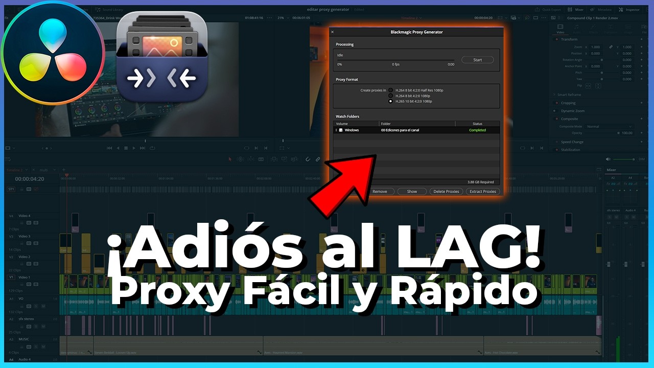¡Acelera tu workflow en DaVinci con Blackmagic Proxy ! Gratis