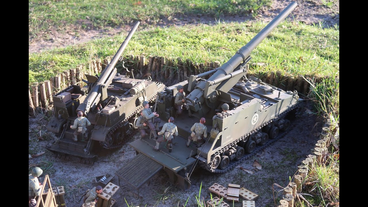 RC Tank ´s M40 Big shot + GMC M12 US Howitzer 1:16 155MM