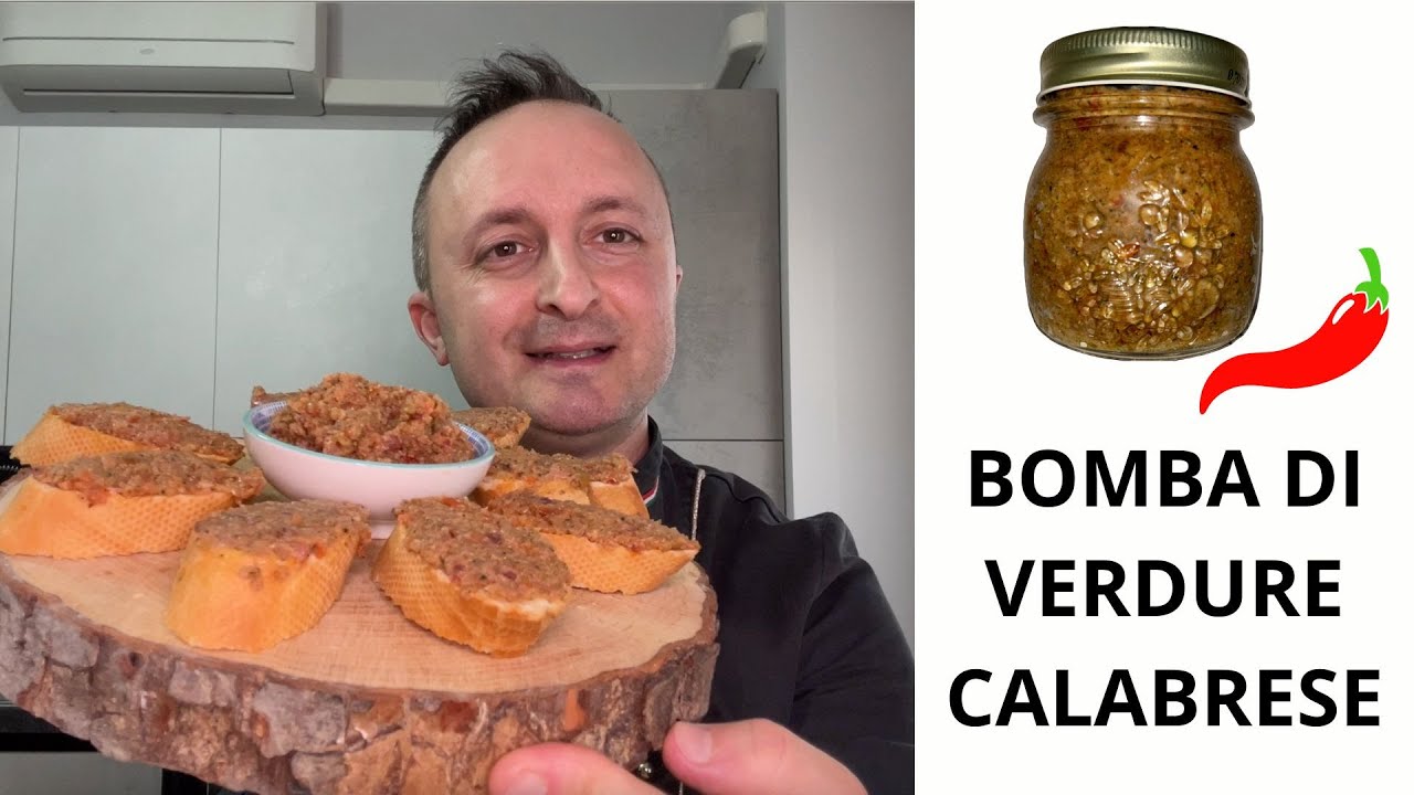 BOMBA DI VERDURE PER BRUSCHETTE ALLA CALABRESE PICCANTE| CONSERVA PER L'INVERNO