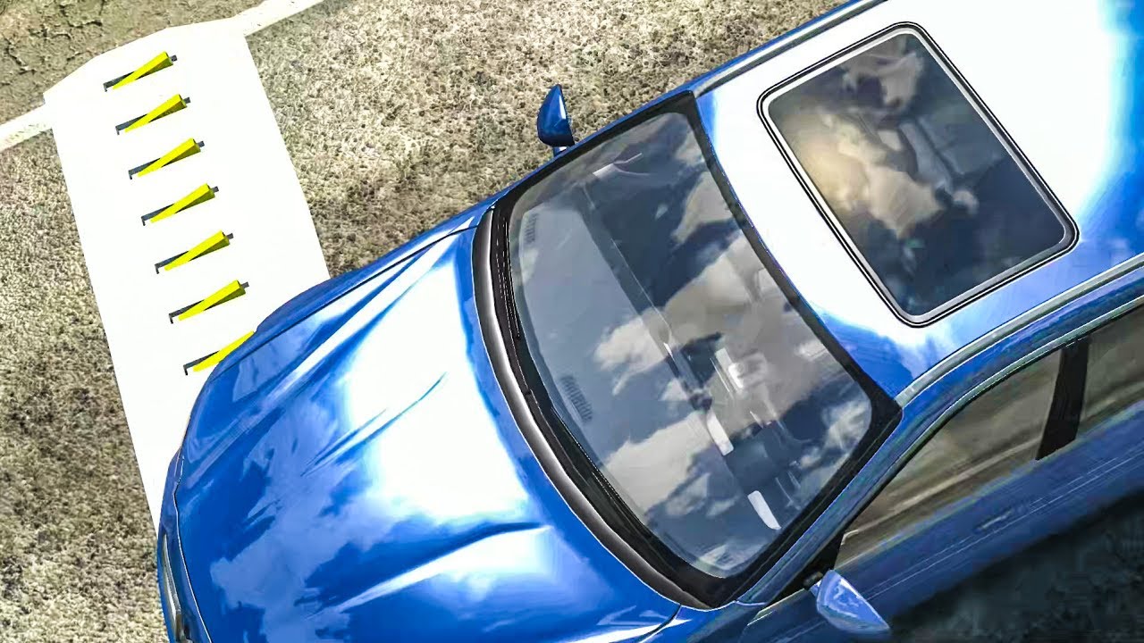 SPIKE STRIP HIGH SPEED CRASHES #18 - BeamNG Drive