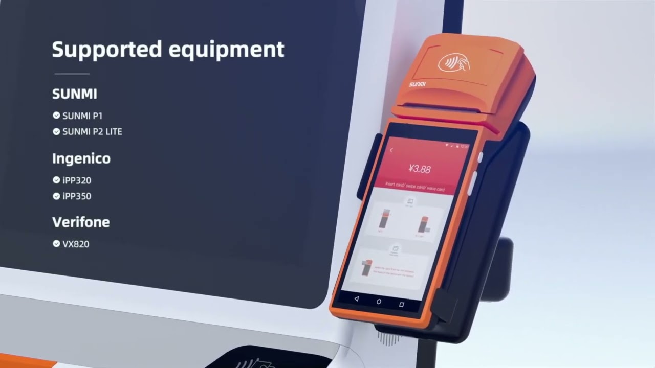 Kiosk Self-Order SUNMI K2 24'' | Imprimantă, Scanner, NFC