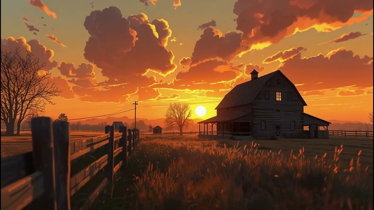 Ghibli on the farm at golden hour 🌾  lofi