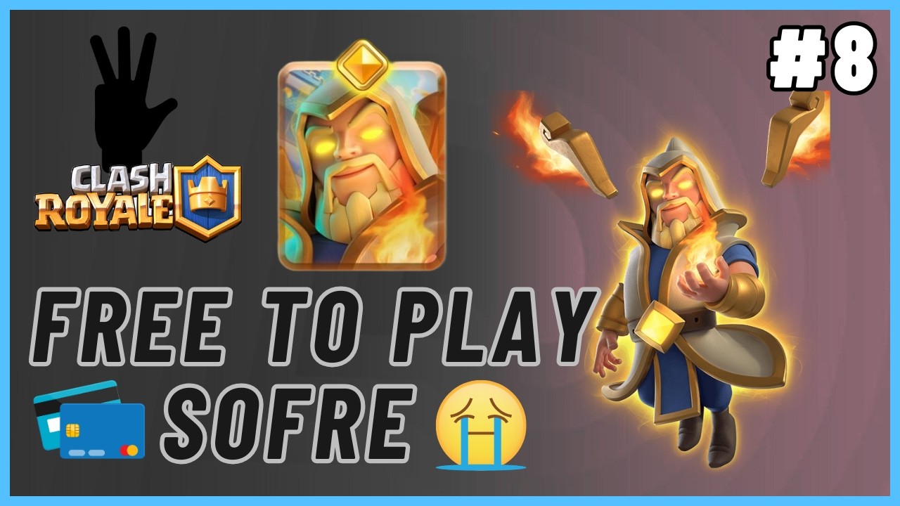 Jogador FREE TO PLAY sofre no CLASH ROYALE - nova temporada (MAGO HERÓI)