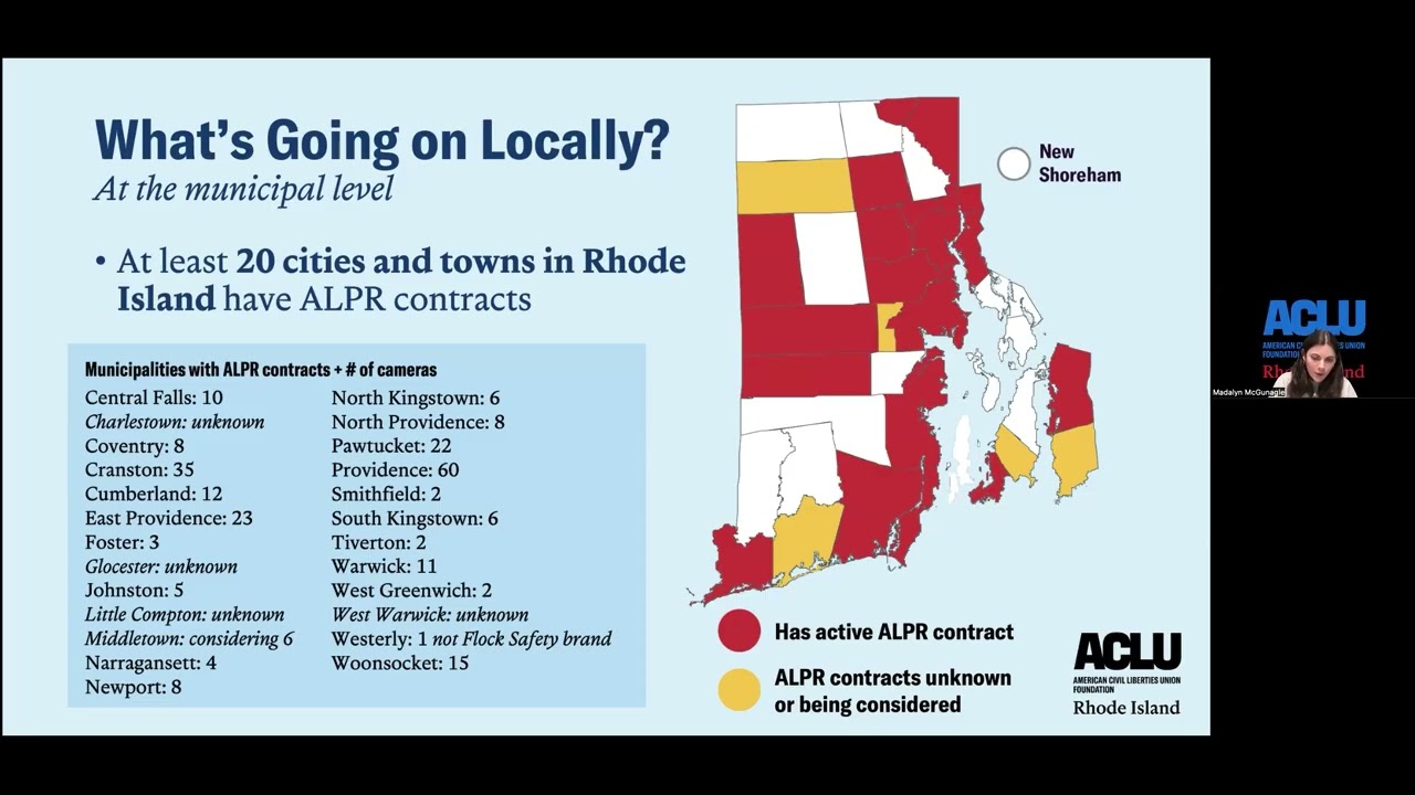 Webinar — More than Just License Plates: Surveillance in Rhode Island