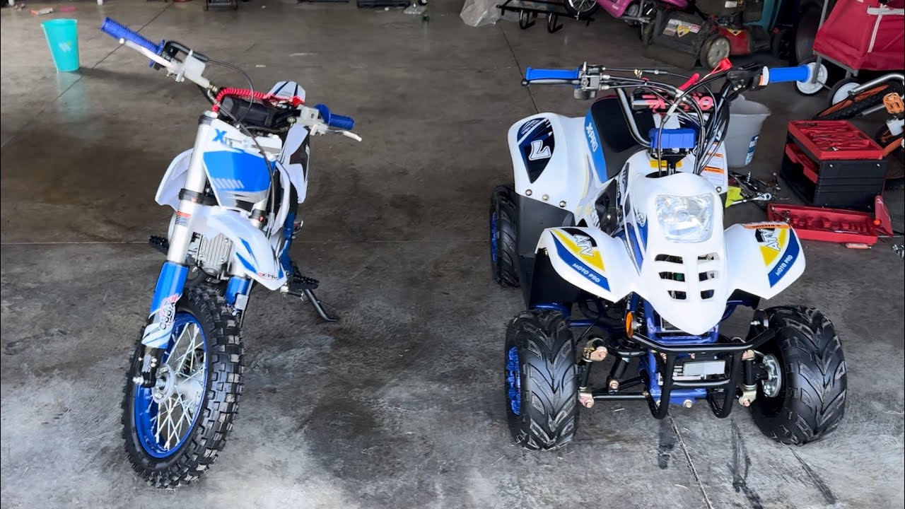 X-Pro x15 110cc Dirtbike & X-Pro Bolt 110cc ATV Unboxing + First start up