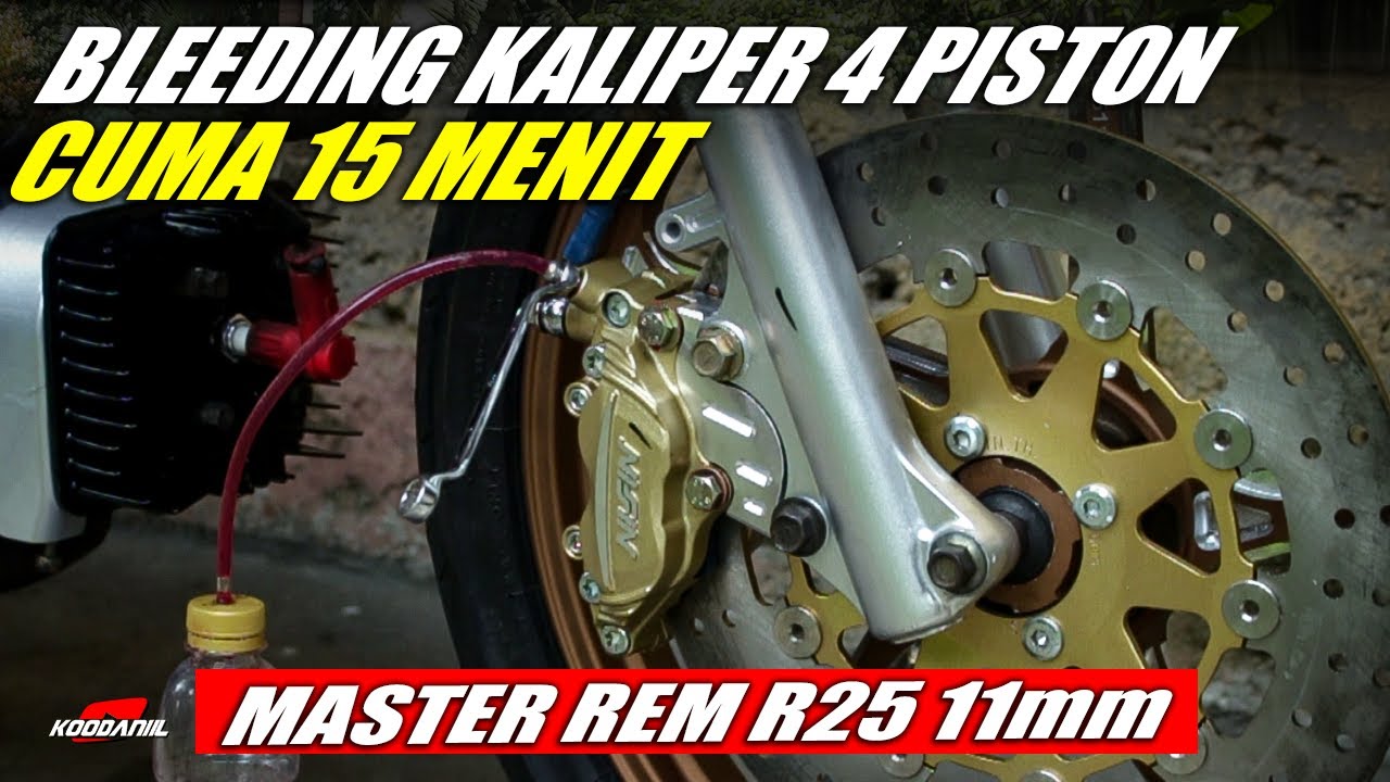 PASANG KALIPER NISSIN 4 PISTON DI F1ZR CUMA 15 MENIT, MASTER REM R25 11mm MASIH SANGGUP