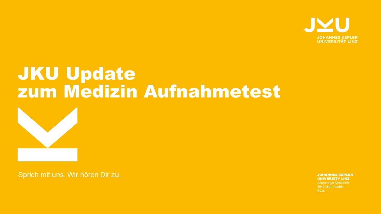 JKU Update zum Medizin Aufnahmetest