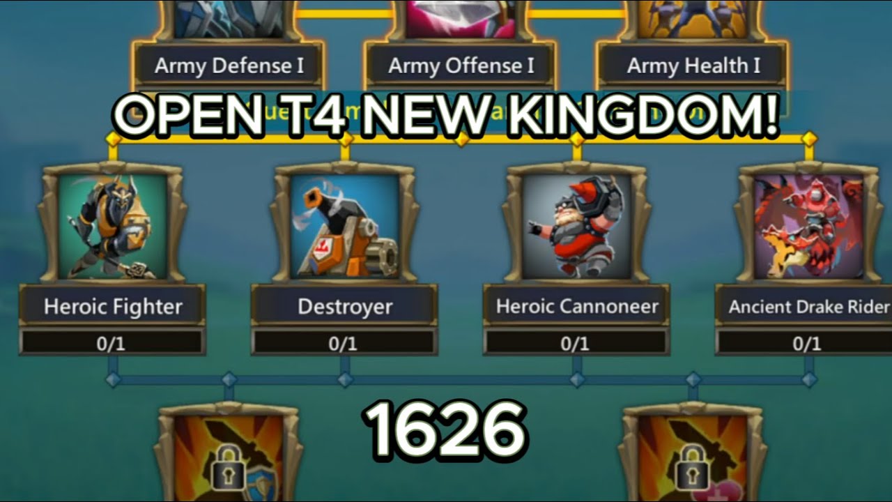 OPEN T4 IN NEW KINGDOM 1626!! LORDS MOBILE INDONESIA