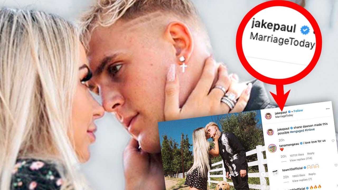Jake Paul says he's married to Tana Mongeau and there's pics