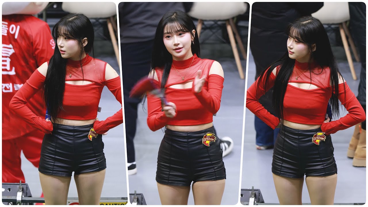 '슈퍼서브 응원 연습' 이주은 치어리더(Lee Jueun) 직캠 @남자배구(한국전력)/수원체육관/231216/4K By 쵸리(Chori)