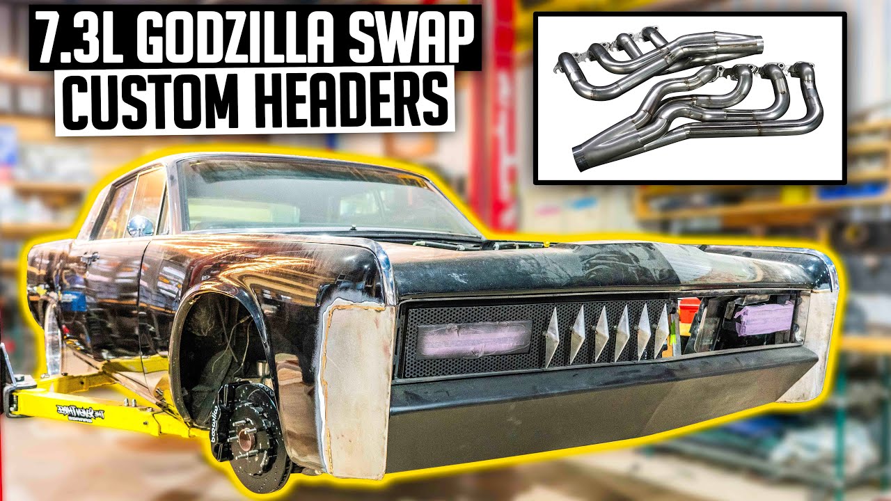 1965 Continental Header Fabrication for 7.3L Motor Swap - Godzilla Continental Ep. 9