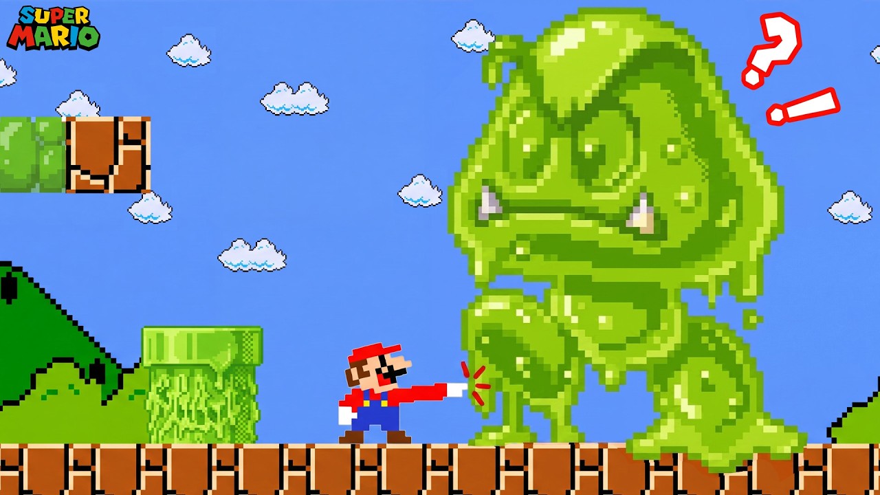 What If Everything Mario Touches Turns To Slime | Game Animation