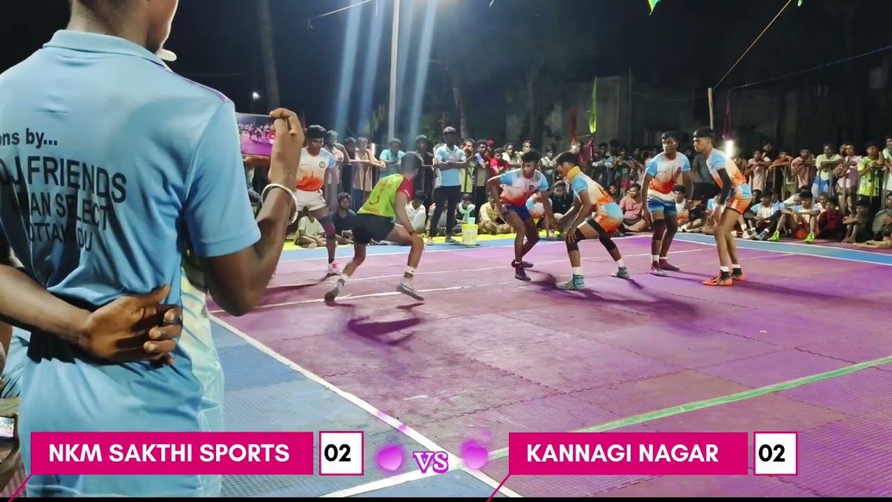 Nkm sakthi sports club vs kannagi nagar 65kg kabaddi match 