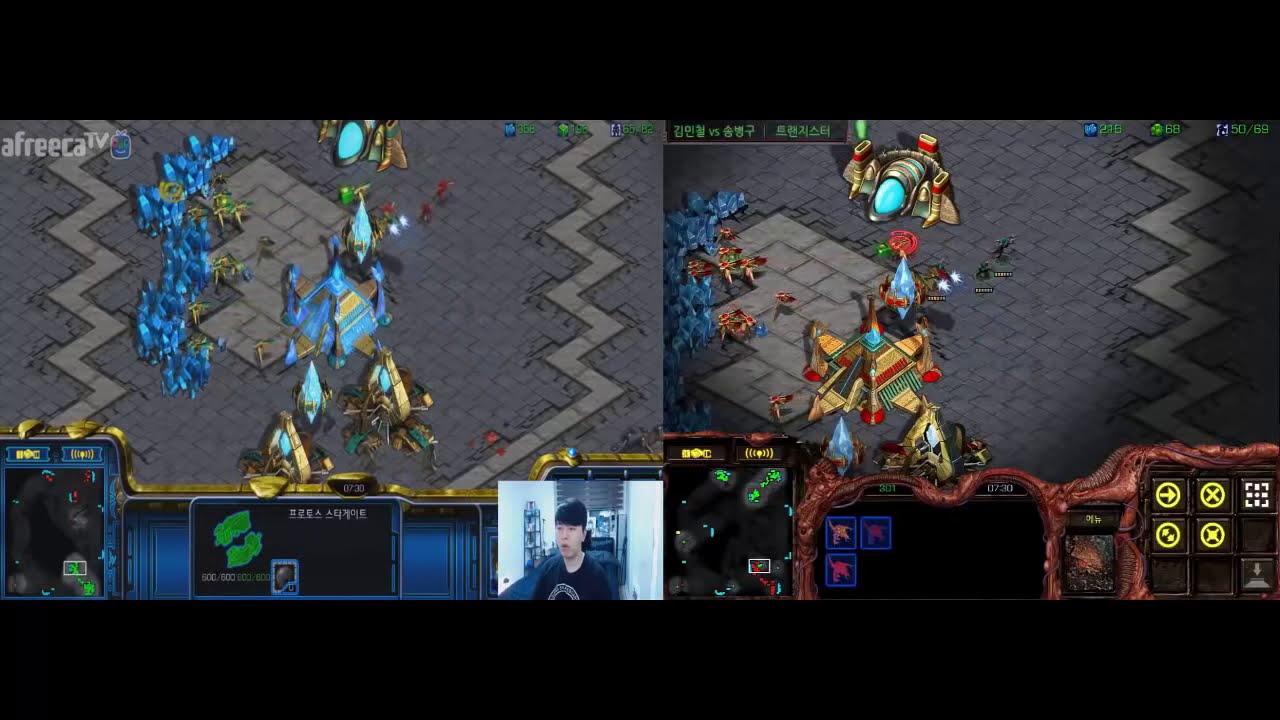 스타1 StarCraft Remastered 1:1 (DUEL FPVOD) Stork 송병구 (P) vs Soulkey 김민철 (Z) Transistor 트랜지스터