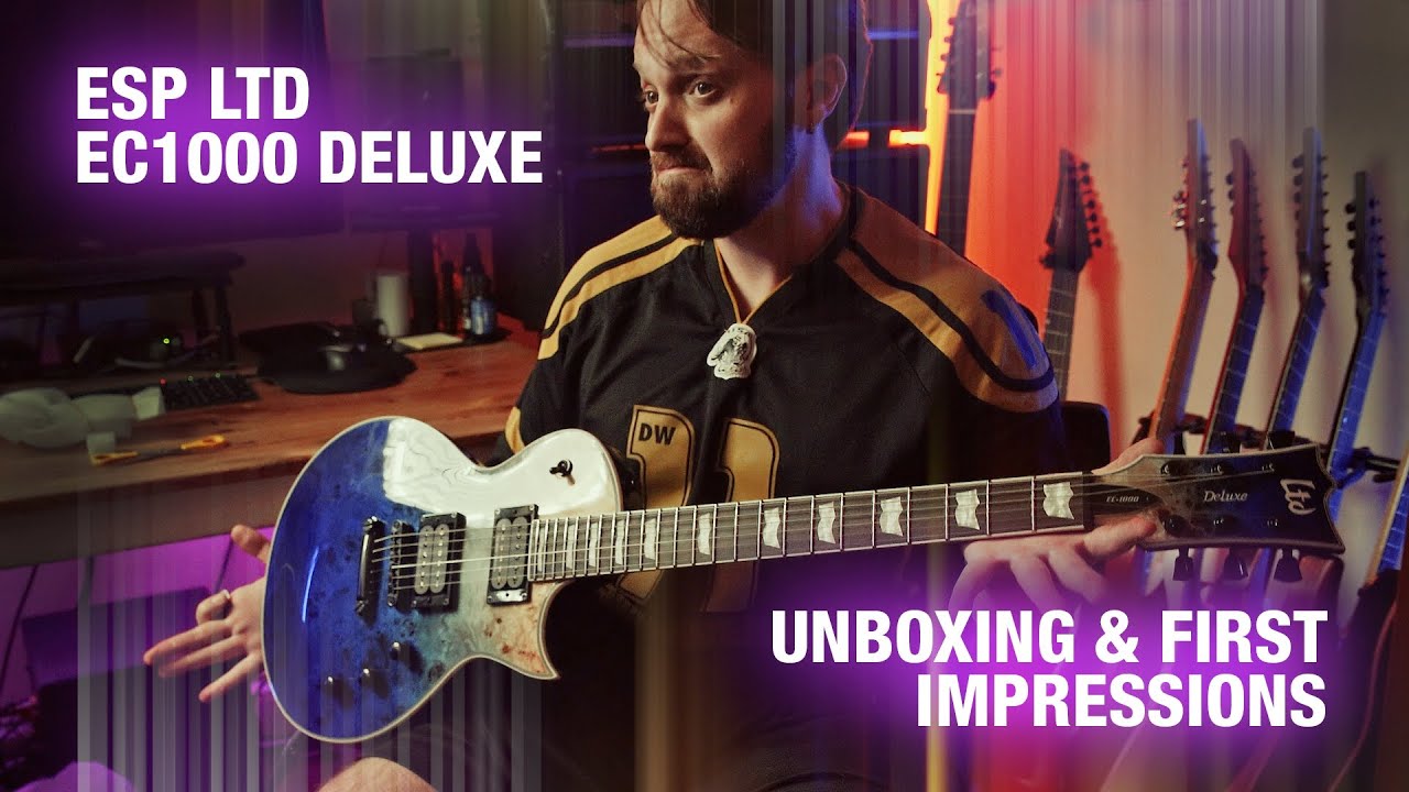 ESP LTD EC1000 Blue Fade - UNBOXING & FIRST IMPRESSIONS! Guitar