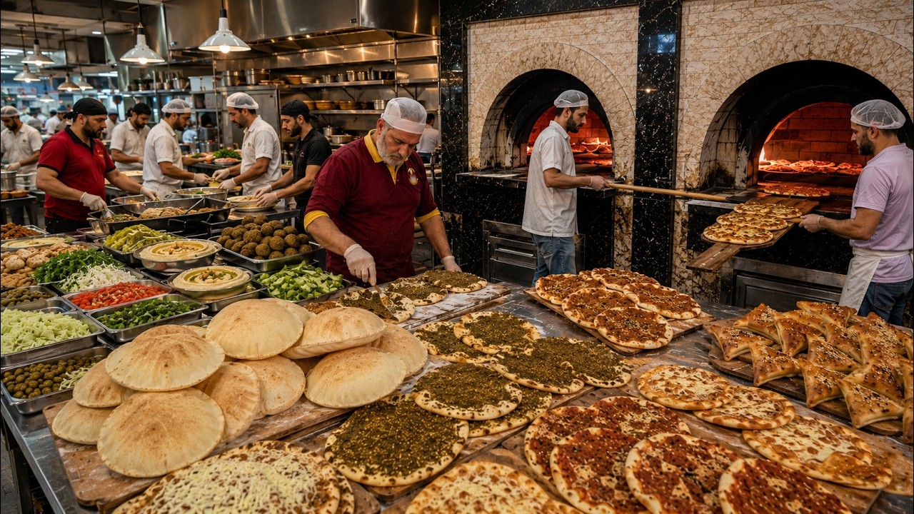 EPIC MIDDLE EASTERN STREET FOOD FEAST! Falafel, Hummus, Fatayer, Flatbreads & More!