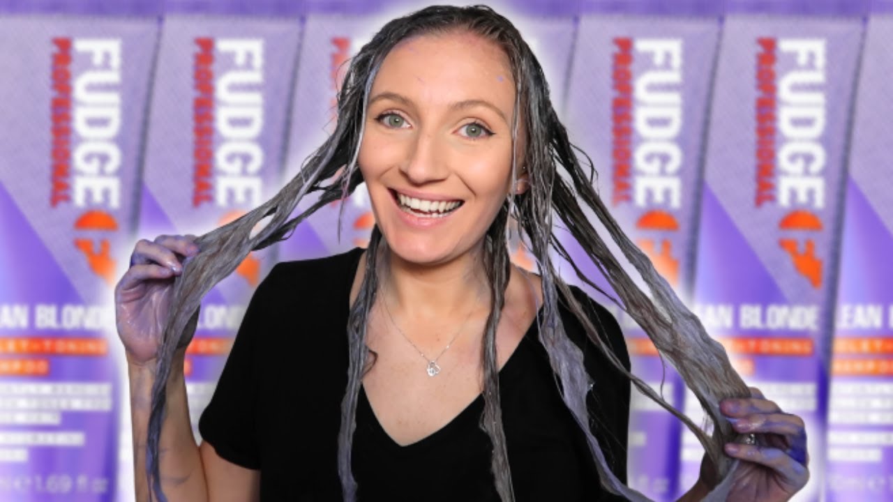ОБЗОР ОТТЕНОЧНОГО ШАМПУНЯ FUDGE CLEAN BLONDE VIOLET | тонирование волос дома до и после