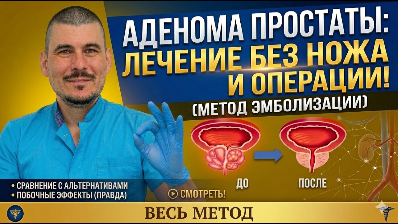 НОВЫЙ МЕТОД ЛЕЧЕНИЯ АДЕНОМЫ ПРОСТАТЫ ЭМБОЛИЗАЦИЕЙ