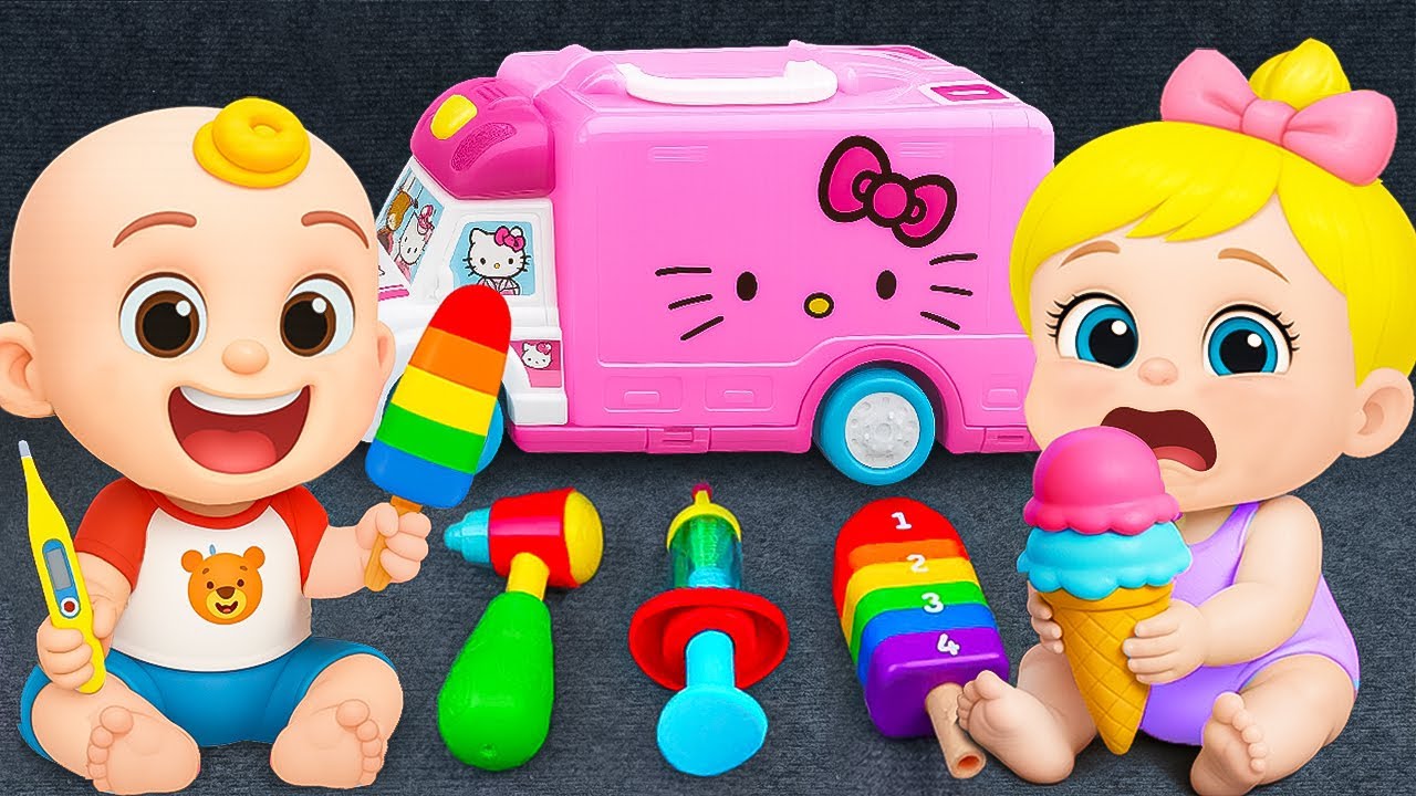 96 Minutes Satisfying Unboxing Ultimate PINKFONG Ambulance Playset ASMR, First Aid Kit | Review Toys