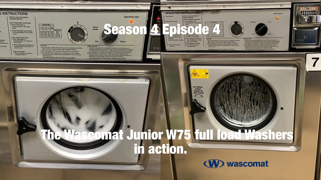 Laundromat day S4 Episode 4 The Wascomat Junior W75 Full load Washers action. (Reupload)