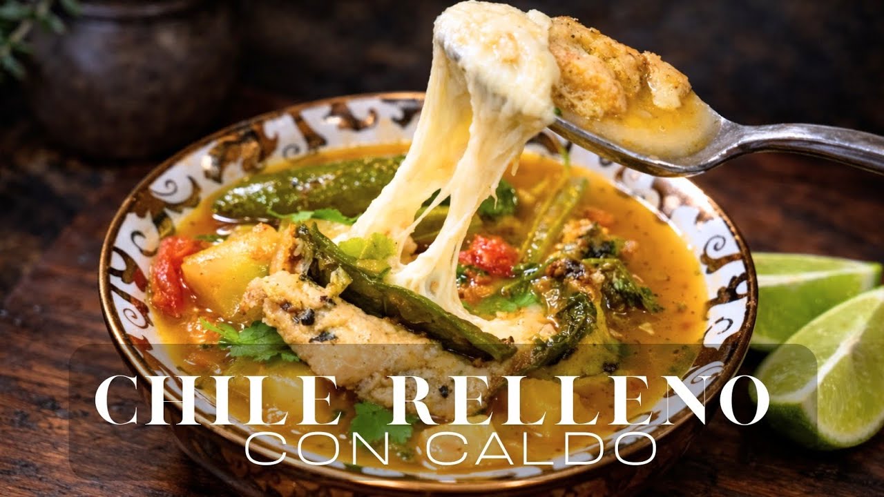 The Ultimate Delicious Mexican Comfort Food | Chile Relleno con Caldo