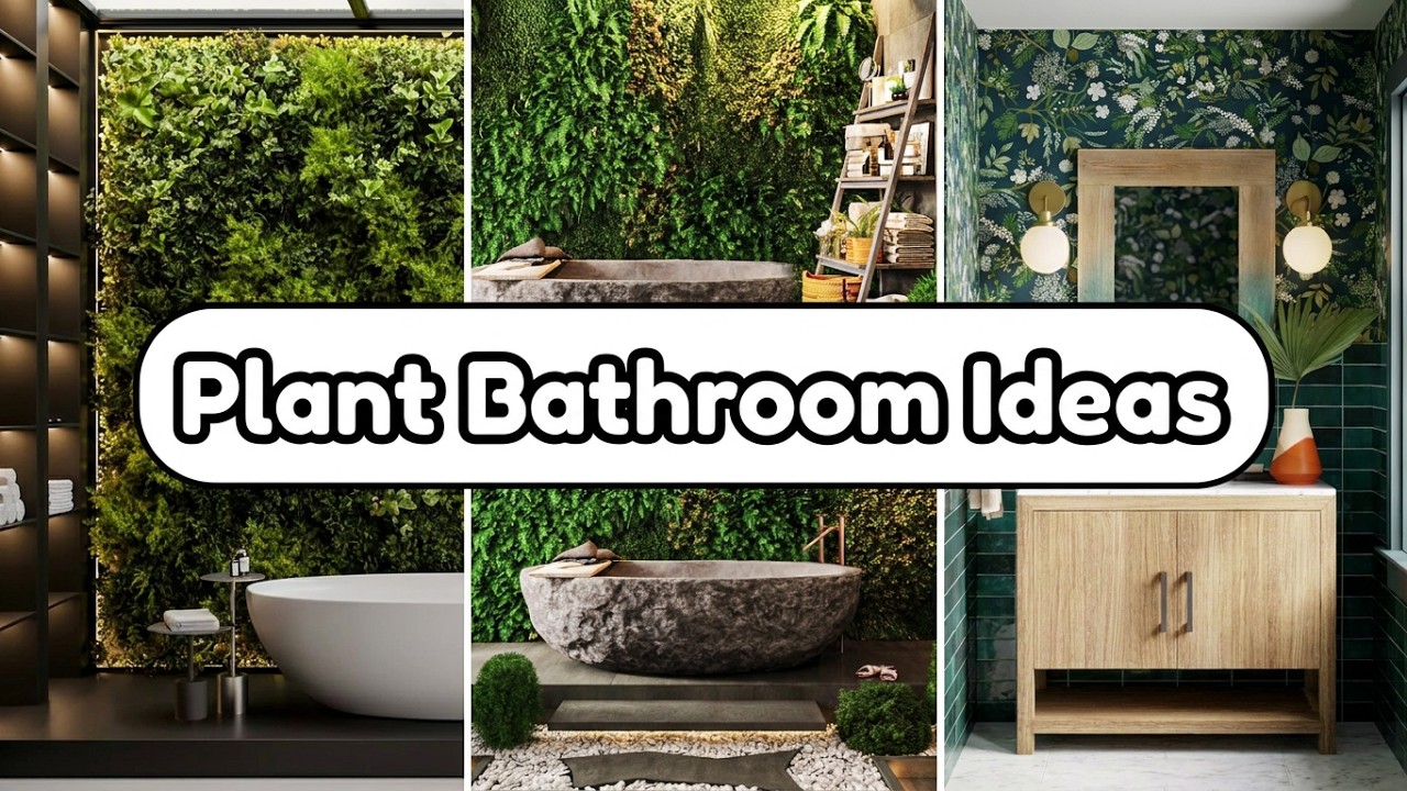 Plant-Filled Bathroom Ideas 🌿🛁|Fresh & Green Bathroom Aesthetic ✨