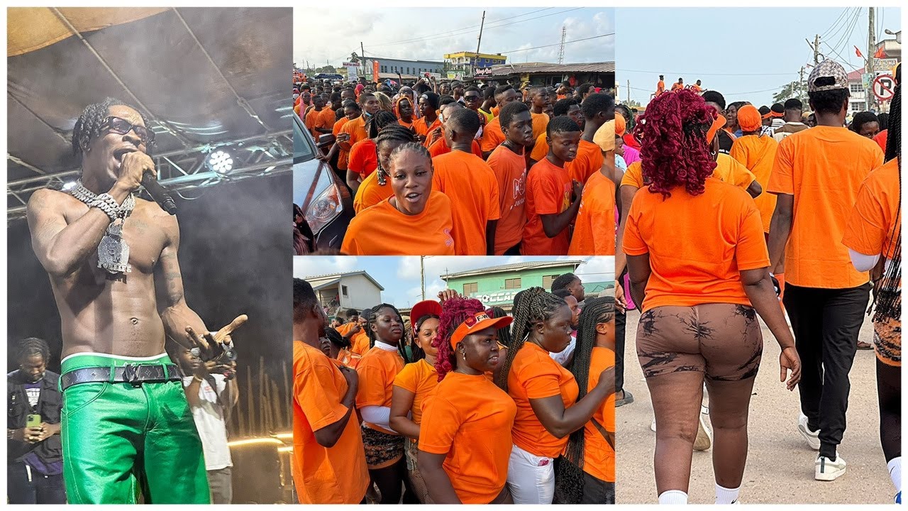 LIVE: Shatta Wale Song Pull Massive Crowd at Cape Coast Orange Friday