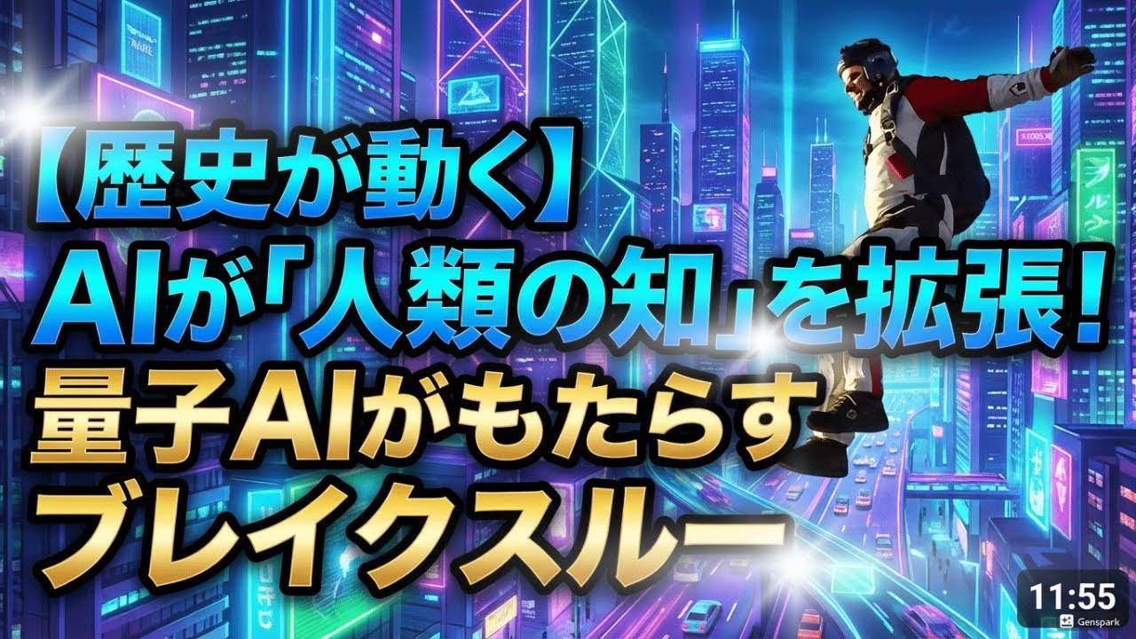 【歴史が動く】AIが「人類の知」を拡張！量子AIがもたらすブレイクスルー