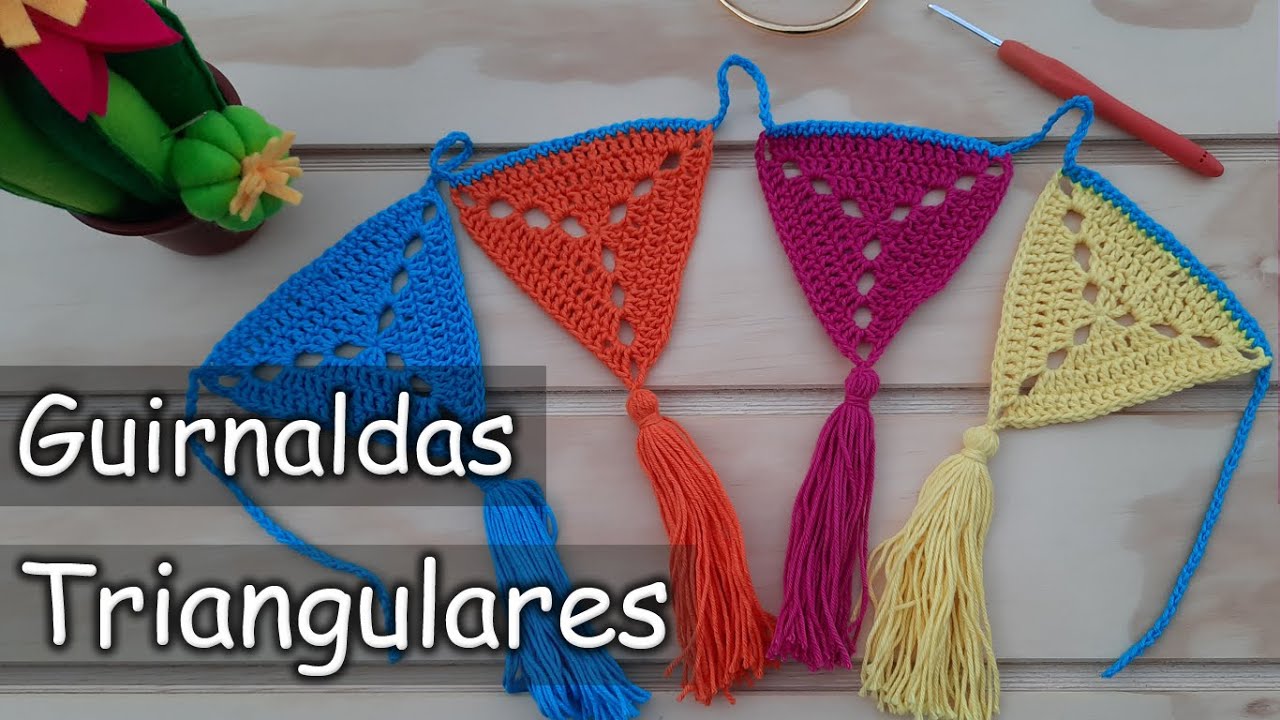 Guirnaldas Triangulares a Crochet ❤