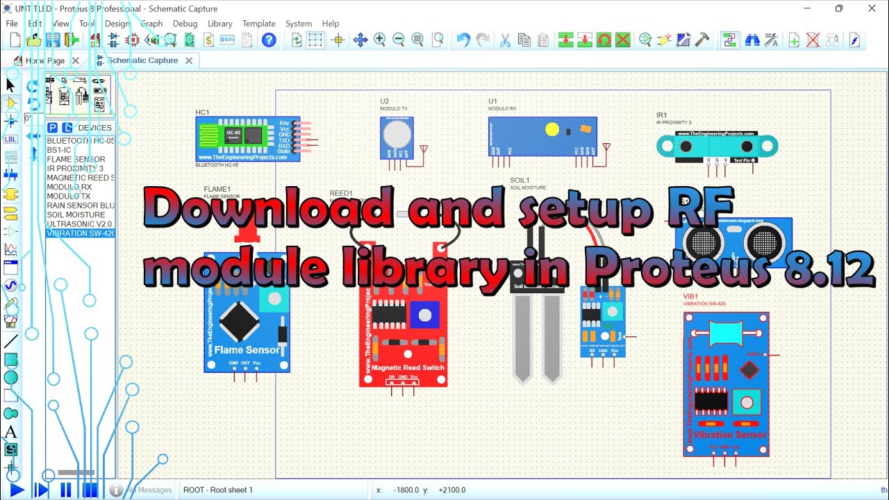 download and setup RF library in Proteus 8.12