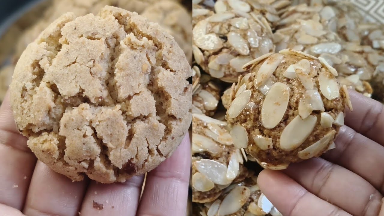 2 أنواع الغريبات الاكثر طلبا غريبة المعلكة باللوز وغريبة البهلة بمكون جديد لزادها قرمشة وبنة والثمن.