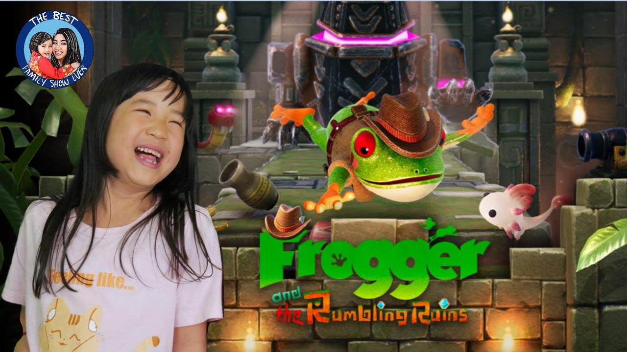 Ella and Mommy play Frogger and the Rumbling Ruins Stage 1 - EP1