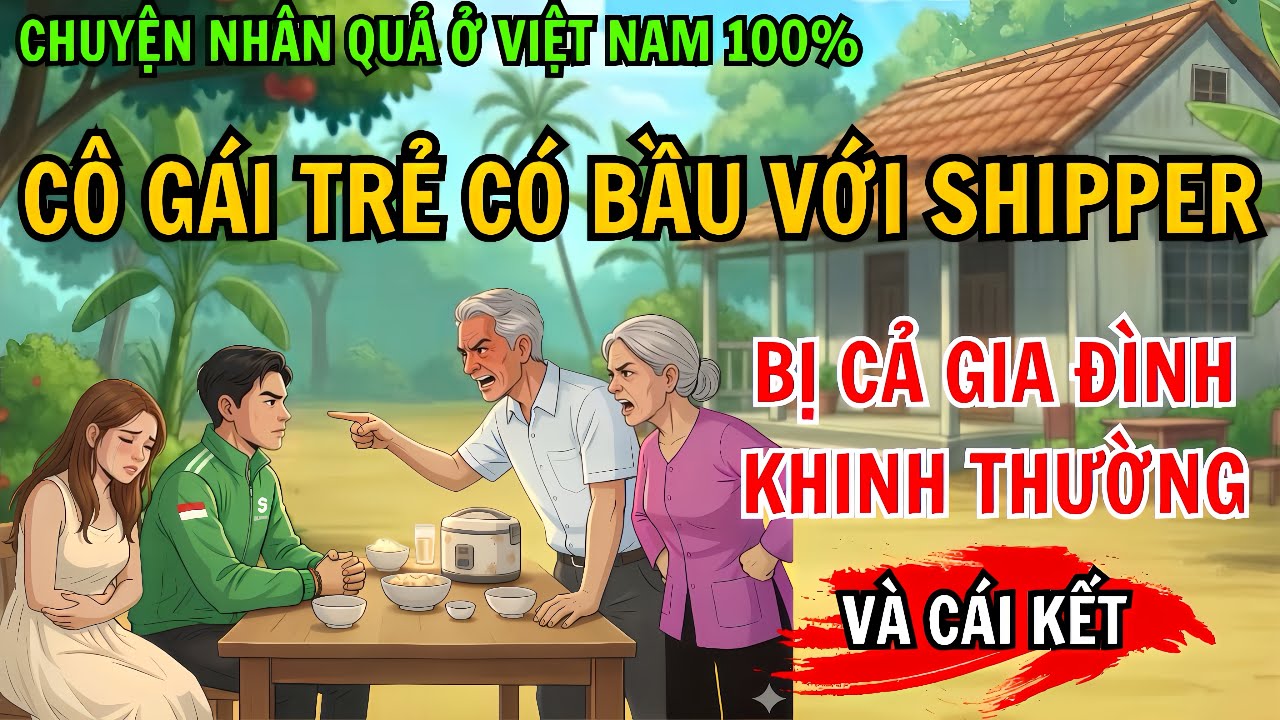 Cô Gái Trẻ Có Bầu Với Anh Shipper Nghèo, Bị Cả Gia Đình Coi Thường – Và Cái Kết | Chuyện Nhân Quả