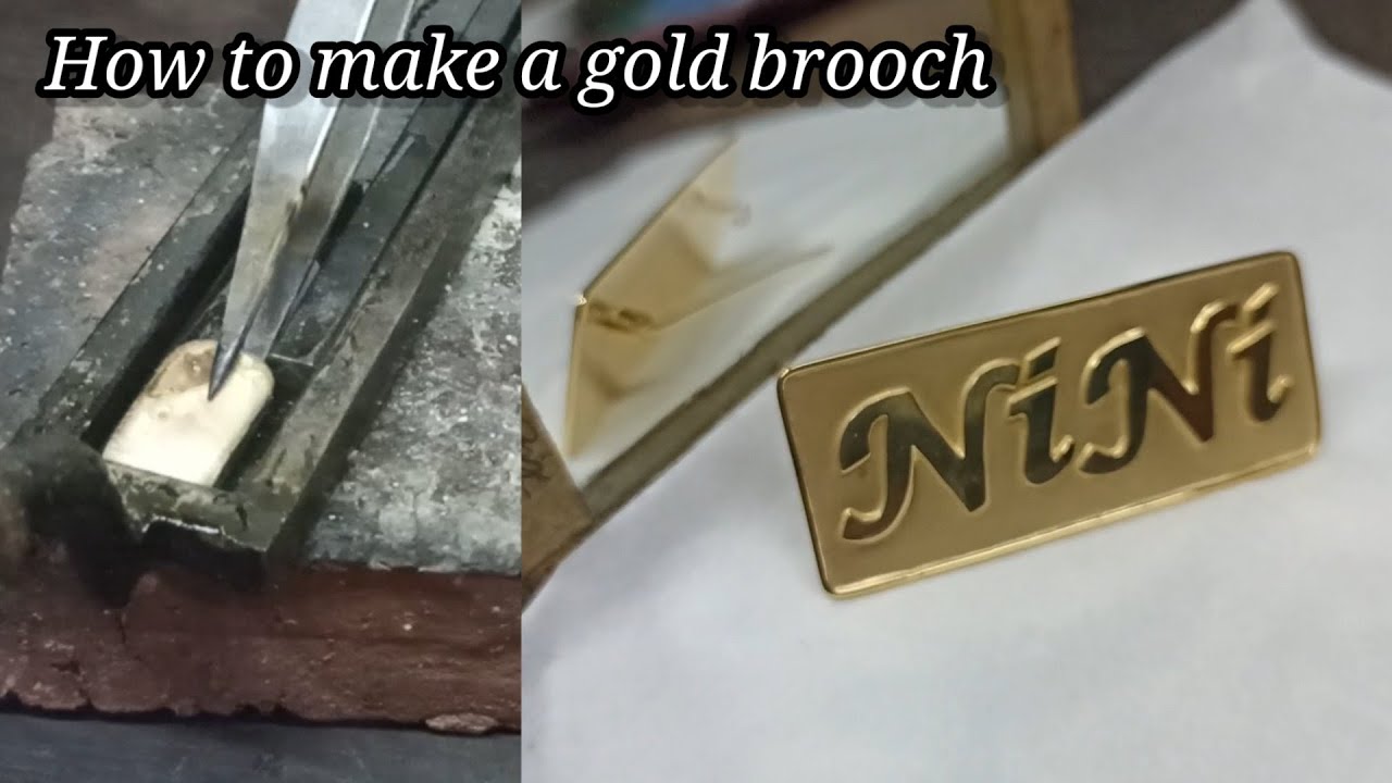 How to make a gold brooch # cara membuat bros dari emas