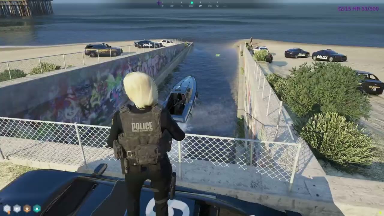 The PD witnesses how broken their PD boat is. | GTA NoPixel 4.0
