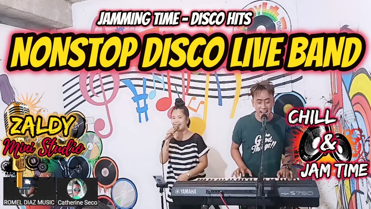 NONSTOP DISCO LIVE BAND - JAMMING TIME - CATHY & ROMEL AT ZALDY MINI STUDIO