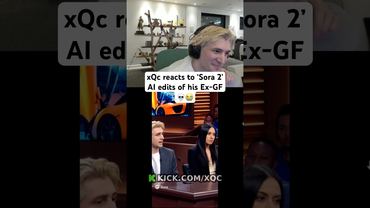 xQc reacts to 'SORA 2' AI Edits Of EX-GF 💀 #xqc #ai #sora