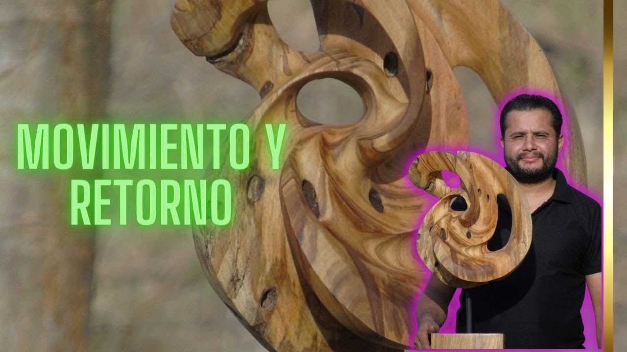 ¡Movimiento y retorno! Escultura Abstracta en madera de Ron Ron. #art #escultorheinerguido