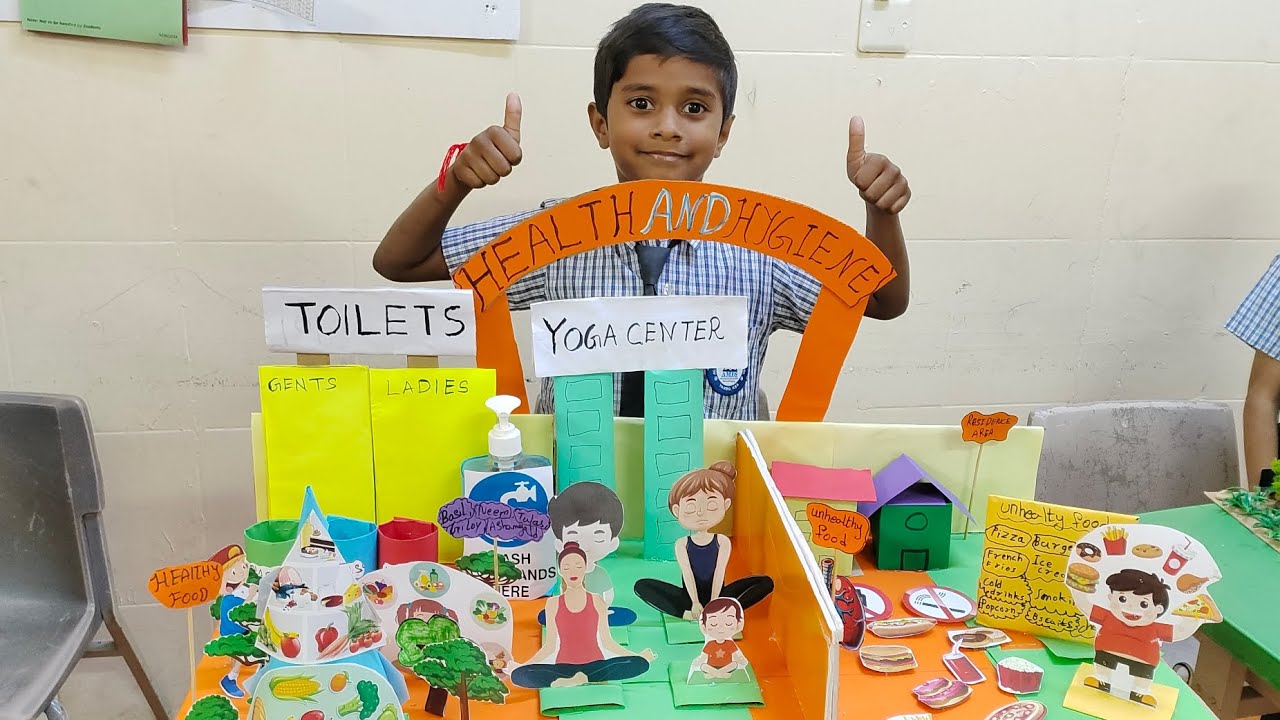 I got 1st prize 🏆 at science fest 🎉 Health and hygiene project 