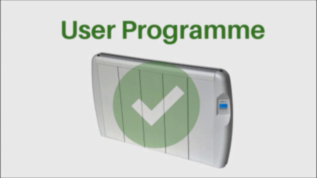 How To Set A User Programme On Your Futura Slimline Aluminium Electric Radiator